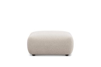 Castlery Auburn Ottoman Customized, (Performance Boucle) Cream, Spill Resistant, Modular for Ottomans by Castlery