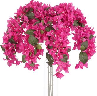 OEM Cuatro Tallos De Buganvilla Artificial De Seda Rosa De 107 Cm (42 Pulgadas), Ideales Para El Hogar, Bodas, Jardines Y Decoraci&oacute;n De Paredes (rosa Inte