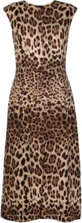 Dolce & Gabbana A Line Animal Print Dress Size XXS