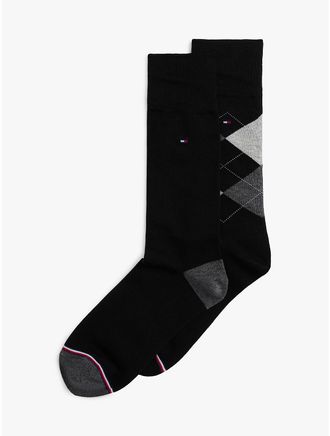 Tommy Hilfiger Mens Trouser Sock 2-Pack - Black