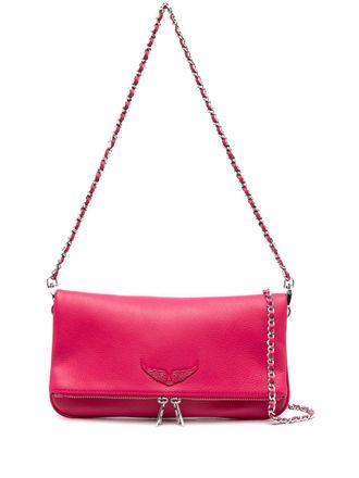 Zadig&Voltaire Borsa a spalla con placca logo - Rosa