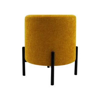 Mobili Rebecca Mobili Rebecca - Puf Rebecca Mobili Cerro 43,5x38x38 Tela De Poli&eacute;ster Acero Amarillo Negro Moderno