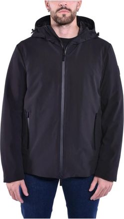 Woolrich Tech Softshell Waterdichte Jas met Eendendons - Heren - Zomerjassen - Zwart - S - Polyester - Jassen