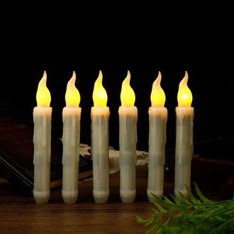 OEM L&aacute;mpara De Vela Electr&oacute;nica Led Con Control Remoto, Velas Decorativas Rom&aacute;nticas, Decoraci&oacute;n Radiante, Ambiente Festivo - 6 Unidades