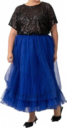 Bl^nk London Tilly Maxi Skirt - Plus In Navy