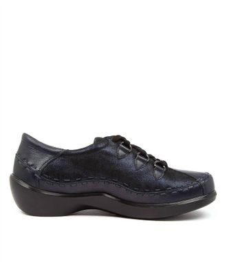 Ziera Womens Allsorts Shoe - Wide In Navy Swirl Leather