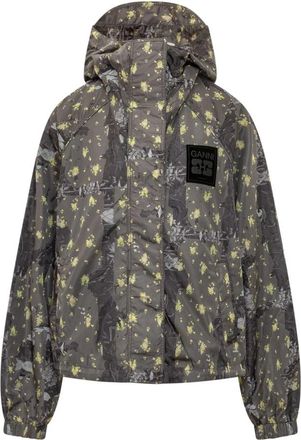 Ganni Flyweight Hooded - Dames - Zomerjassen - Veelkleurig - L/Xl - Jassen