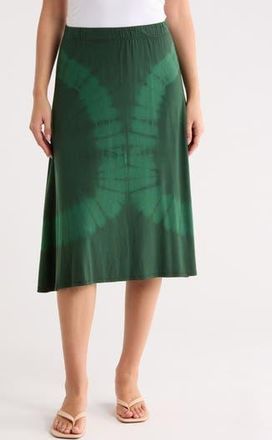 Go Couture Flared Midi Skirt in Green at Nordstrom Rack, Size X-Large