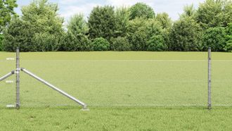 Berkfield Home Hexagon Fence 0.8x10 m Galvanised Steel in Silver
