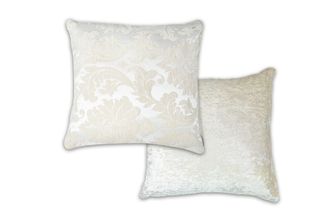 Emma Barclay Damask - Luxury Chenille Jacquard Cushion Cover in Ivory - Chocolate - Emma Barclay | TJ Hughes