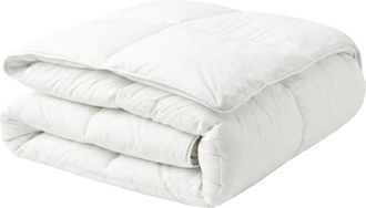 Beliani Beliani - Edred&oacute;n Blanco Algod&oacute;n Japara Individual 155 X 220 Cm Relleno Plum&oacute;n De Pato Dormitorio Grossglockner