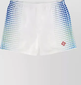 Casablanca graphic print relaxed fit cotton shorts