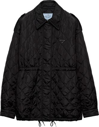 Prada Giacca Re-Nylon ampia - Nero