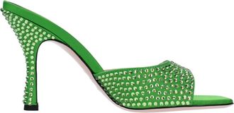 Gedebe Gedebe, Schoenen, Dames, Groen, 40 EU, Satijn, Sandalen Groen