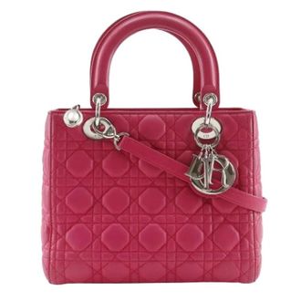 Dior Pre-owned Vintage Handtas - Dames - Pre-owned - Roze - Maat: ONE Size Leer