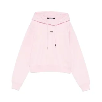 Jacquemus Hoodies, female, Pink, Size: S Gros Grain Hoodie