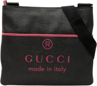 Gucci Pre-owned Cross Body Bags, female, Black, Size: ONE SIZE Pre-owned Vintage Canvas Crossbody Bag