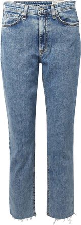 Rag & Bone Womens Nina High Rise Cigarette Ankle Calypso Mid Wash Jeans