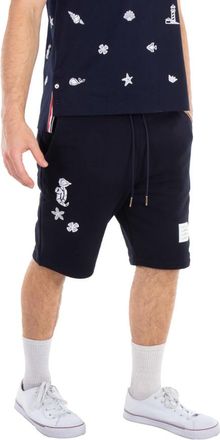 Thom Browne Mens Classic Nautical Sweatshorts, Brand Size 2 (Medium)