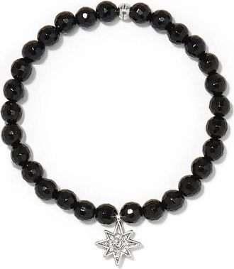 Brighton Womens Enchanting Star Bracelet In Black / Silver