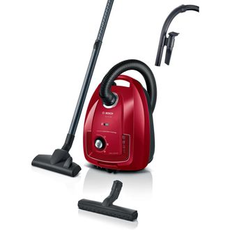 Bosch Serie 4, Aspirador Con Bolsa, Rojo, Bgd38rd1h