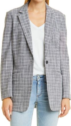 Rag & Bone Deconstructed Check Blazer in Grey Check at Nordstrom Rack, Size 0