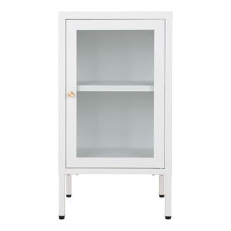 Moloo de almacenaje 1 puerta de cristal metal blanco 38x70 cm