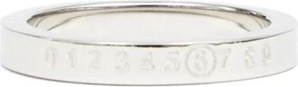 Maison Margiela Numeric Minimal Signature Ring - female - MM6 Maison Margiela - Rings - Gray - XL - Accessories