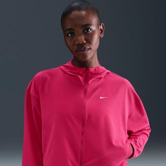 Nike Womens One Repel Oversized Hooded Woven Jacket in Pink | IH8600-666