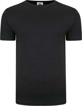 KAM Jeanswear Mens Thermal Short Sleeved Top T-Shirt Black 831 4XL