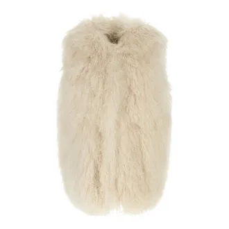 Yves Salomon Shearling Gilet - Dames - Jassen - Beige - Maat: XS Fleece