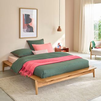 La Redoute Interieurs Bed in massief eik met lattenbodem Jucca