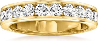 Ross-Simons Channel-Set Diamond Wedding Band in 14kt Yellow Gold