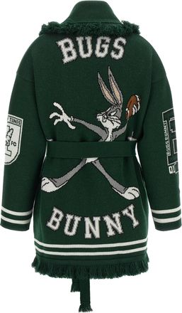 Alanui Womens Bicolor Virgin Wool Cardigan Clothing