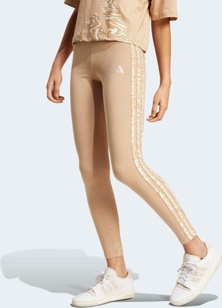 adidas Trainingstights ADIDAS SPORTSWEAR W RC 3S SJ LEG, Damen, Gr. XXL, N-Gr, weiss (warm sandstone, wonder wei&szlig;), Obermaterial: 90% Baumwolle, 10% Elasthan