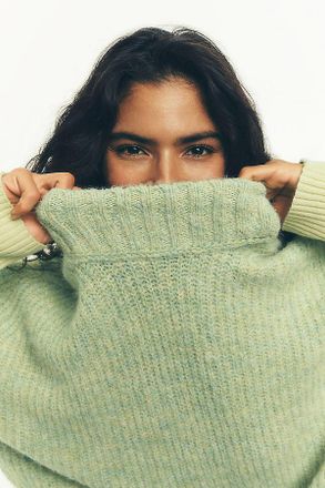 Pilcro The Dawn Mock-Neck Chunky Sweater by Pilcro