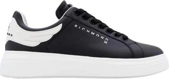 John Richmond JR One Leren Sneaker - Heren - Sneakers - Zwart - 41 EU - Leer - Schoenen