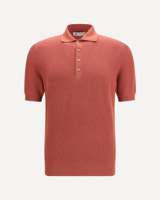 Brunello Cucinelli Short-sleeve Polo with buttons Male 54