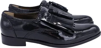 Lanvin Lanvin Mens Patent Leather Mila Tassel Fringe Loafer (Authentic Pre-Loved)