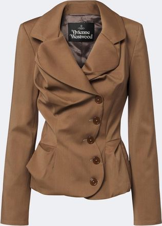 Vivienne Westwood Draped peplum virgin wool jacket
