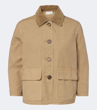 The Row Benka corduroy-trimmed cotton jacket