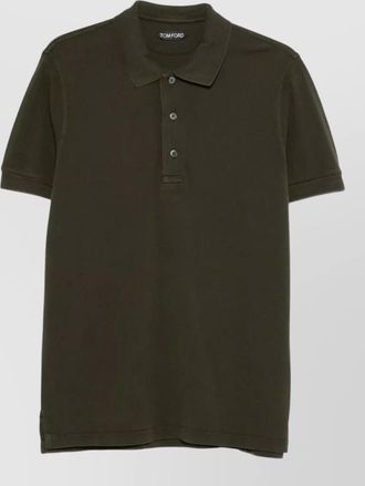 Tom Ford lyocell piquet polo shirt short sleeves