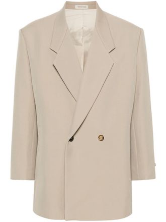 Fear of God Blazer van wolblend met dubbele rij knopen - Beige