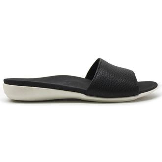 Vionic Val Leather Womens Slides Sandals - Black - Size:UK 5.5