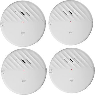 OEM Alarma Para Puertas Y Ventanas Con Sensor De Vibraci&oacute;n, Color Blanco, Paquete De 4 Unidades, 125 Db, Detector De Intrusos Delgado Y Compacto Con Indic