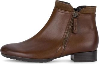 Gabor Schoenen, Dames, Bruin, 37 1/2 EU, Leer, Enkellaars met kleine hak