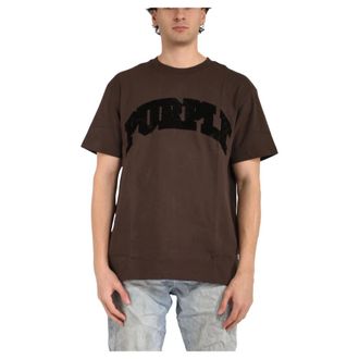 Purple T-Shirts, male, Brown, Size: 2XL Textured Jersey T-Shirt