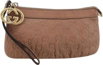 Gucci Pre-owned Clutches, female, Pink, Size: ONE SIZE Pre-owned Vintage Pouch