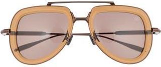 Valentino 50mm Aviator Sunglasses in Brown Copper Brown at Nordstrom Rack