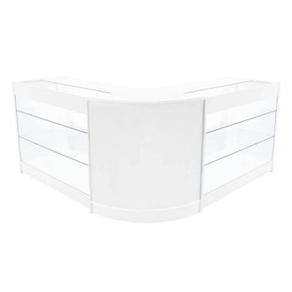 MonsterShop Helios LED Shop Counter Set CM60 & 2 x K1200 - White